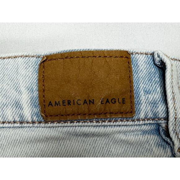 American Eagle Women's Highest Rise Baggy Straight Blue Jeans - Size 6 (25x31) - Picture 3 of 6